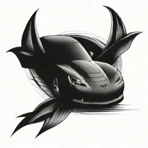 c6 corvette tattoo design idea