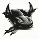 c6 corvette tattoo design idea