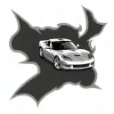 c6 corvette tattoo design idea