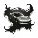 c6 corvette tattoo design idea