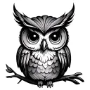 Cute Owl tattoo design idea