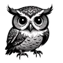 Cute Owl tattoo design idea