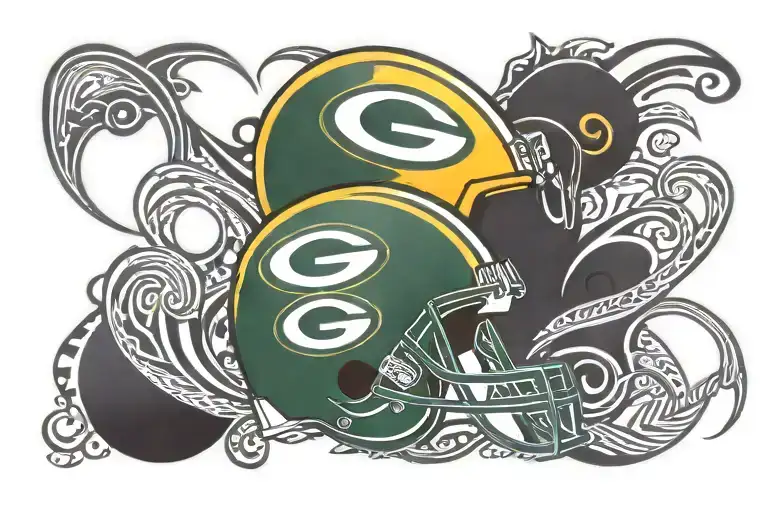 Green Bay packers logo tattoo design idea