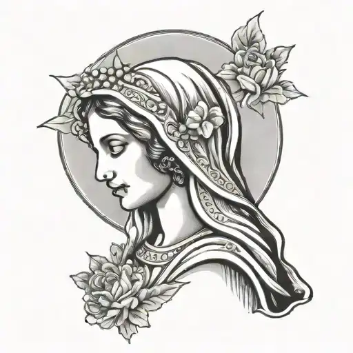 mama mary birthday date 09 08 1994 tattoo design idea