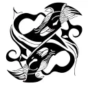 Aquarius And Pisces tattoo design idea