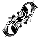 Aquarius And Pisces tattoo design idea