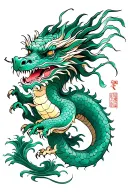 Jade Dragon tattoo design idea