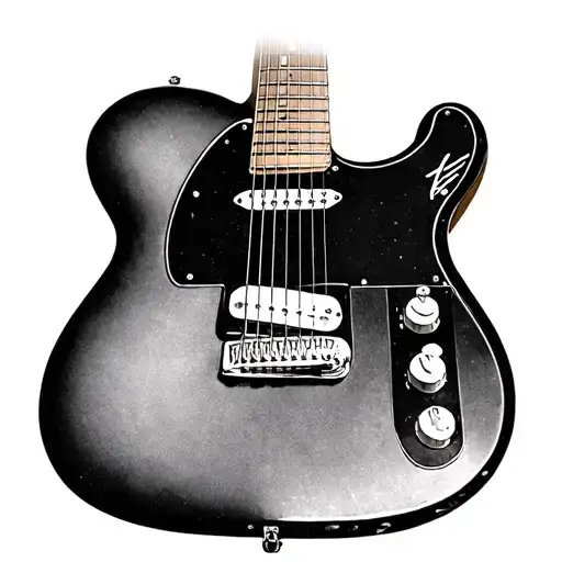 fender telecaster guitar tattoo design idea