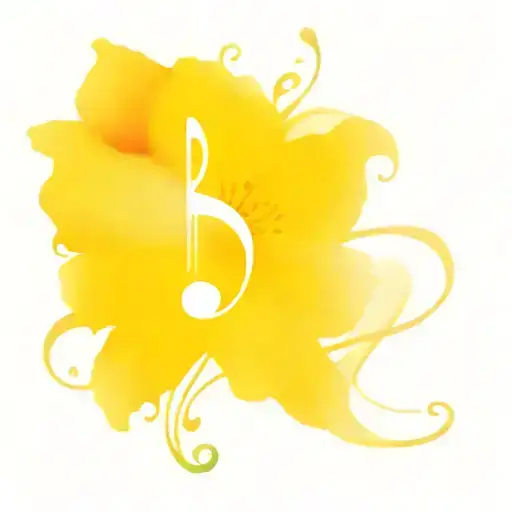 music note, august birth flower tattoo design idea