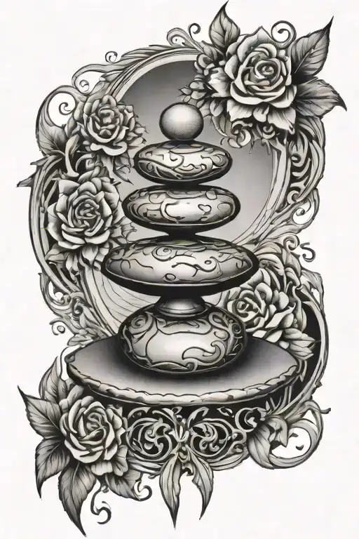 balance mind body and soul tattoo design idea