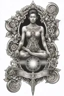 balance mind body and soul tattoo design idea