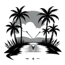 golf tattoo with palm trees tattoo design idea