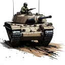 Army Tank tattoo design idea