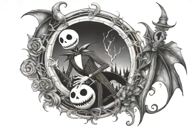 nightmare before Christmas  tattoo design idea