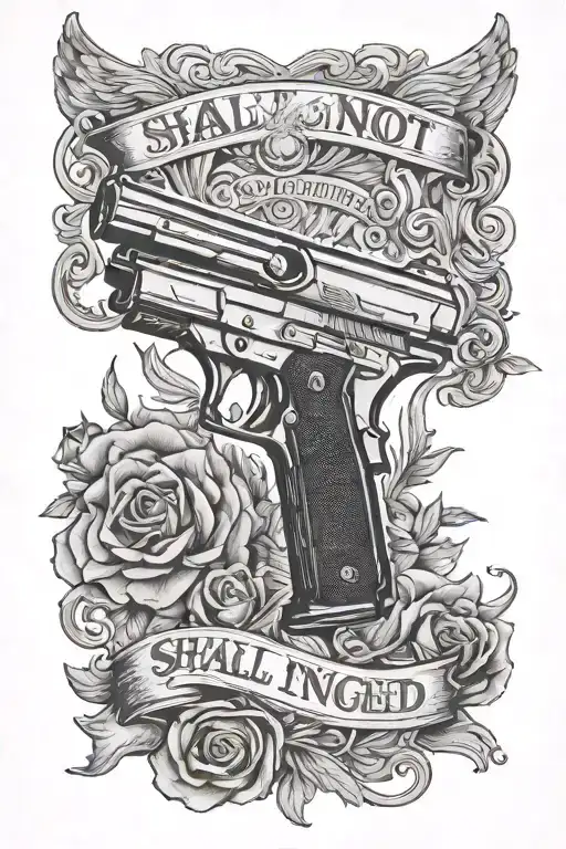 shall not be infringed tattoo design idea