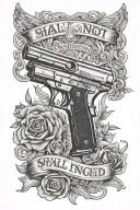 shall not be infringed tattoo design idea