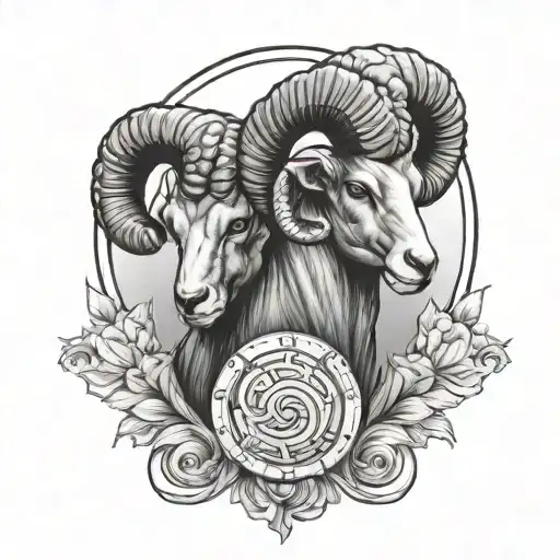 Aries And Cancer tattoo design idea
