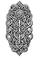 celtic pattern with elements inspired tattoo design idea