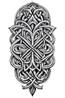 celtic pattern with elements inspired tattoo design idea