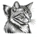 calico cat tattoo design idea
