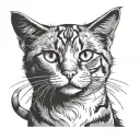 calico cat tattoo design idea