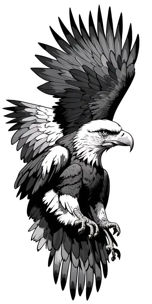 god, family, country, swat eagle tattoo design idea