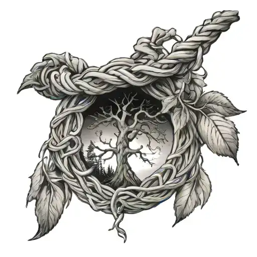 Tie a noose around your mind, tie it to a tree, tell it you belong to me  tattoo design idea