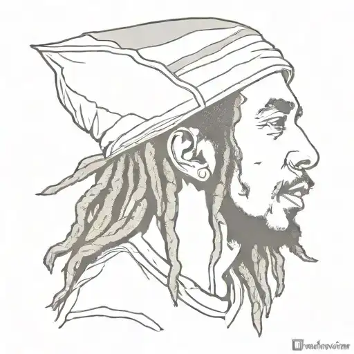 bob marley who the cap fit tattoo design idea