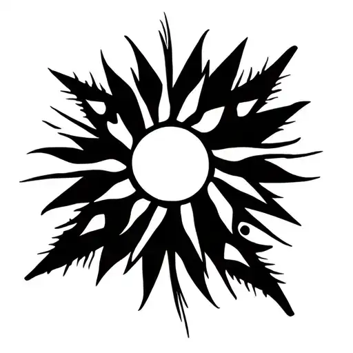 philippine sun rays tattoo design idea