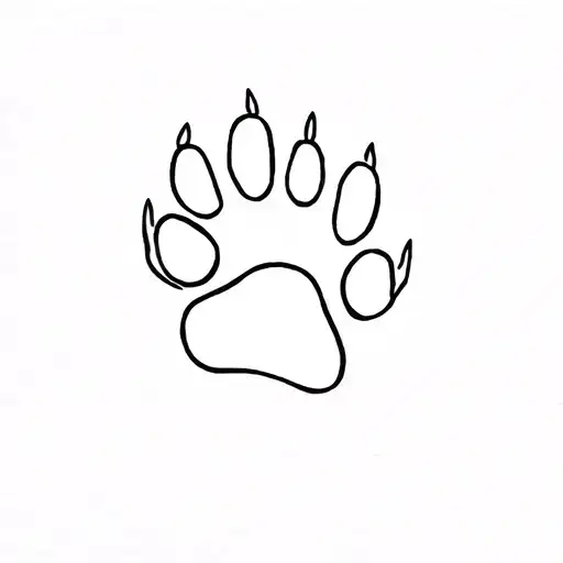 dog paw print tattoo design idea