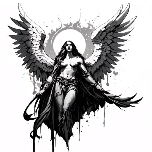 Azrael Angel tattoo design idea
