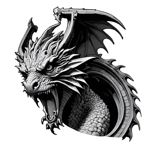 gothic architecture gargoyle  tattoo design idea