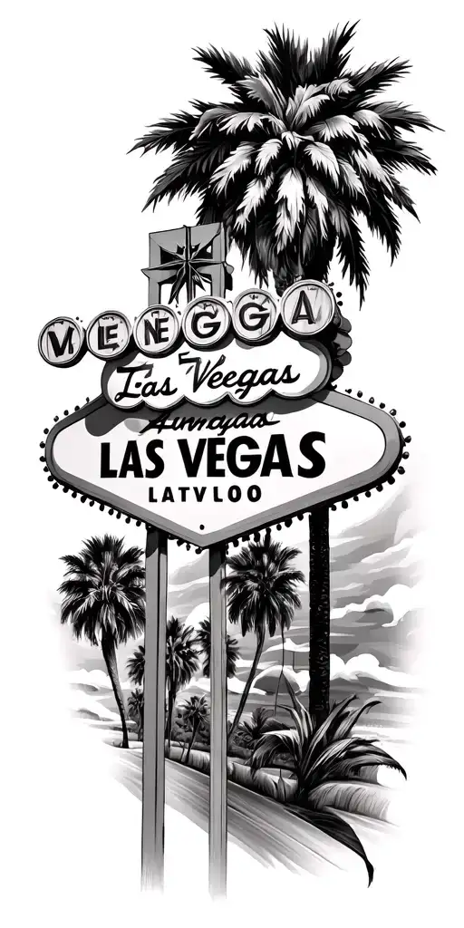 Las Vegas tattoo design idea
