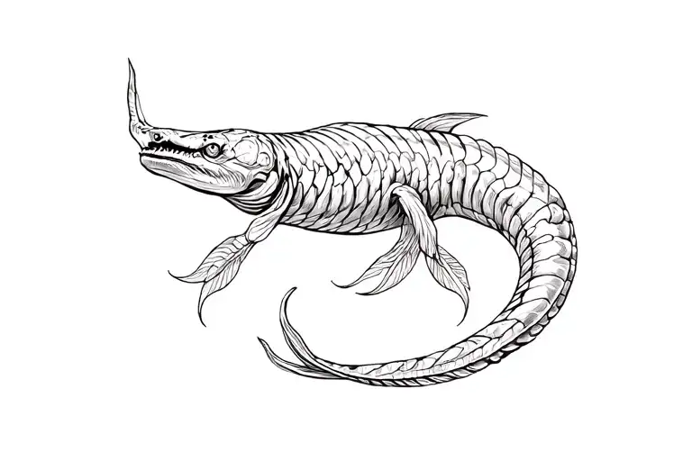 eel wrapped tattoo design idea