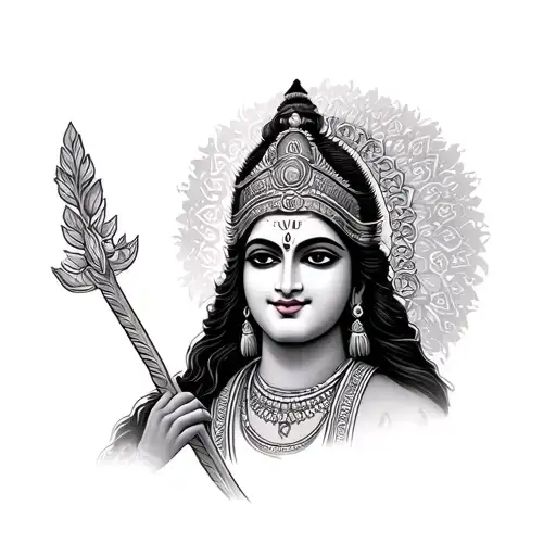 mahabharat krishna tattoo design idea