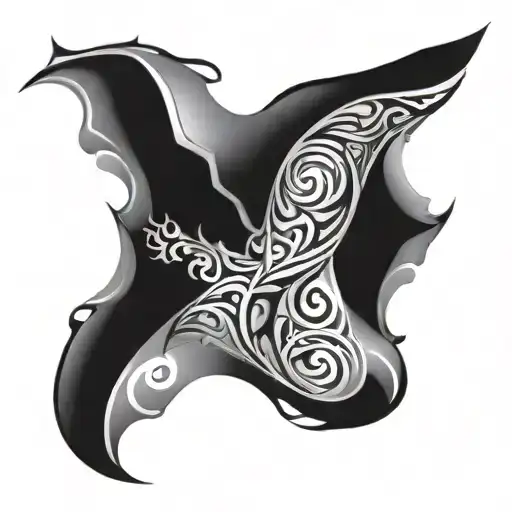 symmetry, geometric no background tattoo to cover chest and sternum of a man using elegant, flowing curves that interloc tattoo design idea