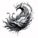 go with the flow  tattoo design idea