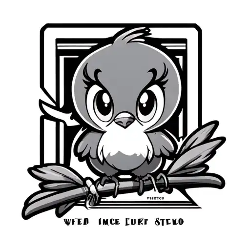tweety bird prisonstyle tattoo design idea