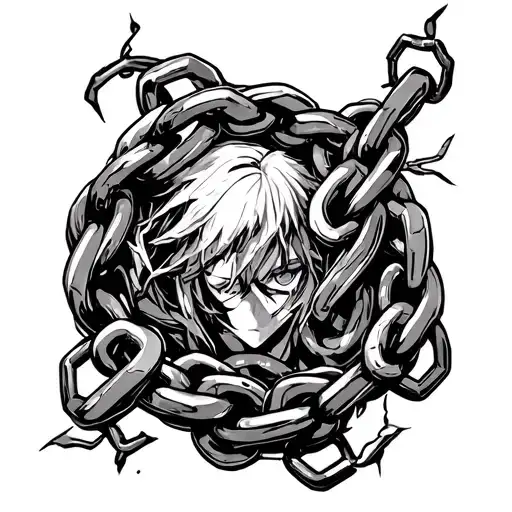Kurapika chains tattoo design idea