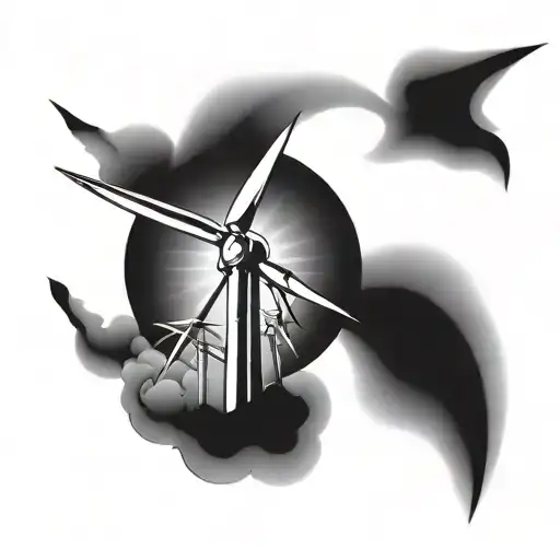 Wind Turbine tattoo design idea