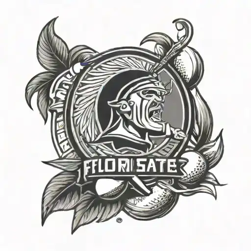 Florida state tennis tattoo design idea