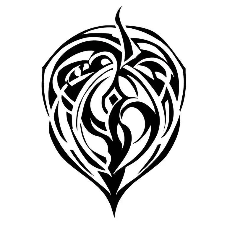 Tribal shoulder Goldberg tattoo design idea