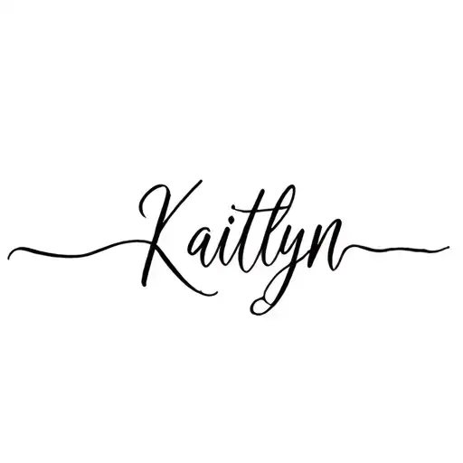 Child Name "Kaitlyn" tattoo design idea