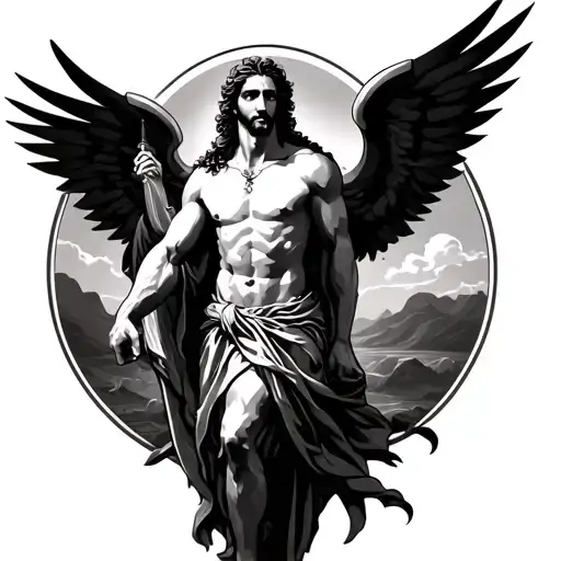 Saint Raphael tattoo design idea