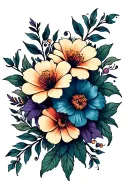 floral design tattoo design idea