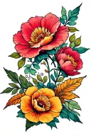 floral design tattoo design idea