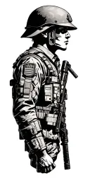 Military tattoo design idea