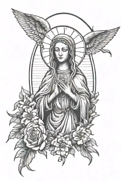 Hail Mary tattoo design idea