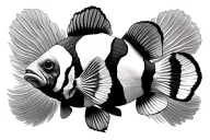2 clownfish tattoo design idea