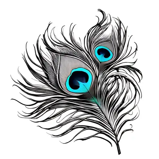 peacock feather tattoo design idea